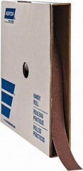 Norton - 1" x 50 Yd 120 Grit Aluminum Oxide Cloth Roll - Fine Grade, J Weighted Backing - Exact Tool & Supply