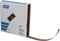 Norton - 1" x 50 Yd 220 Grit Aluminum Oxide Cloth Roll - Very Fine Grade, J Weighted Backing - Exact Tool & Supply