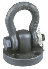 American Drill Bushing - 6,500 Lb Load Capacity Shackle Hoist Ring - 7/16 - 14 Thread, Alloy Steel - Exact Tool & Supply