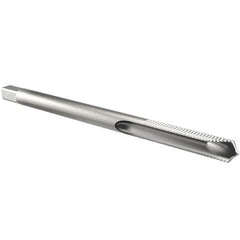 Kennametal - 5/16-18 UNC, 2 Flute, Bright Finish, High Speed Steel Spiral Point Tap - Plug Chamfer, Right Hand Thread, 2-23/32" OAL, 1-1/8" Thread Length, 0.318" Shank Diam - Exact Tool & Supply