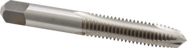 Kennametal - 3/8-16 UNC, 3 Flute, Bright Finish, High Speed Steel Spiral Point Tap - Plug Chamfer, Right Hand Thread, 2-15/16" OAL, 1-1/4" Thread Length, 0.381" Shank Diam - Exact Tool & Supply