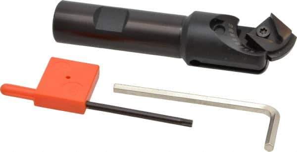 Value Collection - 1" Max Cut Diam, 3/4" Shank Diam, 4" OAL, Indexable Countersink - Adjustable Included Angle, Triangle Insert, TCMT 16T304 Insert Style - Exact Tool & Supply
