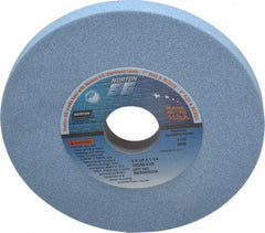 Norton - 6" Diam x 1-1/4" Hole x 1/2" Thick, K Hardness, 60 Grit Surface Grinding Wheel - Ceramic, Type 1, Medium Grade, 4,140 Max RPM, Vitrified Bond, No Recess - Exact Tool & Supply