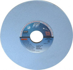 Norton - 7" Diam x 1-1/4" Hole x 1/4" Thick, I Hardness, 80 Grit Surface Grinding Wheel - Ceramic, Type 1, Medium Grade, 3,600 Max RPM, Vitrified Bond, No Recess - Exact Tool & Supply