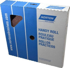 Norton - 1-1/2" x 50 Yd 60 Grit Aluminum Oxide Cloth Roll - Medium Grade, J Weighted Backing - Exact Tool & Supply
