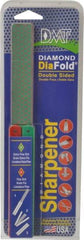 DMT - Extra Fine/Fine Grade, Double Sided Diamond Sharpener - 1200/600 Grit, 9/25 Micron, Diamond Area 4.3" Long x 1" Wide, 9-1/2" Open Length, 5" Closed Length - Exact Tool & Supply