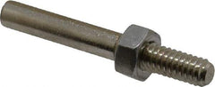 Made in USA - 1/4" Shank Abrasive Point Mandrel - 2" Length, 1/4" Hole Compatibility, for Cones - Exact Tool & Supply