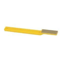 3M - 1-3/4" OAL Very Fine Sharpener Diamond File - 1/2" Wide, 1-3/4 LOC, Yellow - Exact Tool & Supply