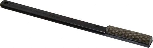 3M - 1-3/4" OAL Fine Half Round Sharpener Diamond File - 1/2" Wide, 1-3/4 LOC, Black - Exact Tool & Supply