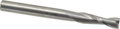 RobbJack - 3/16", 5/8" LOC, 3/16" Shank Diam, 2" OAL, 2 Flute, Solid Carbide Square End Mill - Single End, Uncoated, Spiral Flute, 30° Helix, Centercutting, Right Hand Cut, Right Hand Flute, Series C1-201 - Exact Tool & Supply