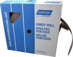 Norton - 2" x 50 Yd 60 Grit Aluminum Oxide Cloth Roll - Medium Grade, J Weighted Backing - Exact Tool & Supply