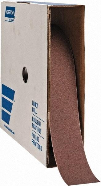 Norton - 2" x 50 Yd 120 Grit Aluminum Oxide Cloth Roll - Fine Grade, J Weighted Backing - Exact Tool & Supply