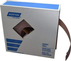 Norton - 2" x 50 Yd 180 Grit Aluminum Oxide Cloth Roll - Very Fine Grade, J Weighted Backing - Exact Tool & Supply