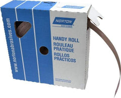 Norton - 2" x 50 Yd 220 Grit Aluminum Oxide Cloth Roll - Very Fine Grade, J Weighted Backing - Exact Tool & Supply