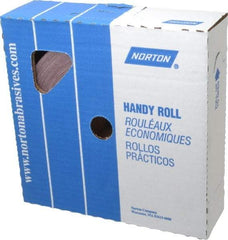 Norton - 2" x 50 Yd 240 Grit Aluminum Oxide Cloth Roll - Very Fine Grade, J Weighted Backing - Exact Tool & Supply