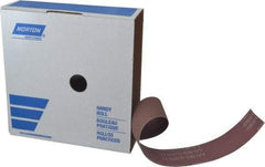 Norton - 2" x 50 Yd 400 Grit Aluminum Oxide Cloth Roll - Extra Fine Grade, J Weighted Backing - Exact Tool & Supply