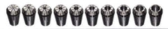 Accupro - 13 Piece, 0.02" to 0.275" Capacity, ER Collet Set - 0.02mm TIR, Series ER11 - Exact Tool & Supply