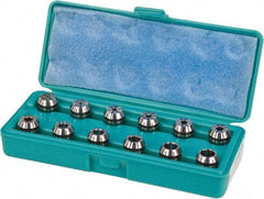 Accupro - 12 Piece, 0.039" to 0.511" Capacity, ER Collet Set - 0.01mm TIR, Series ER20 - Exact Tool & Supply