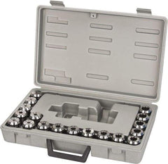 Accupro - 18 Piece, 0.078" to 0.787" Capacity, ER Collet Set - 0.01mm TIR, Series ER32 - Exact Tool & Supply