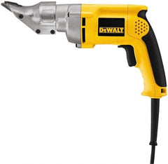 DeWALT - 2,500 SPM, 120 Volt, Pistol Grip Handle, Handheld Electric Shear - 18 Gauge (Mild Steel) & 20 Gauge (Stainless Steel) Cutting Capacity - Exact Tool & Supply