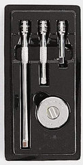 SK - 1/4" Drive Round Head Thumbwheel Ratchet Set - Chrome Finish, Various Lengths, 60 Gear Teeth - Exact Tool & Supply