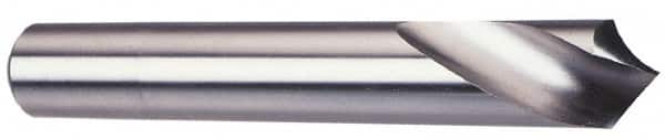 Made in USA - 1/4" Body Diam, 120°, 2-1/2" OAL, Solid Carbide Spotting Drill - Exact Tool & Supply