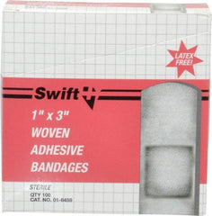 North - 3" Long x 1" Wide, General Purpose Self-Adhesive Bandage - Beige, Woven Fabric Bandage - Exact Tool & Supply