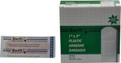 North - 3" Long x 1" Wide, General Purpose Self-Adhesive Bandage - Beige, Plastic Bandage - Exact Tool & Supply