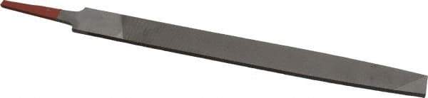 Simonds File - 8" Long, Smooth Cut, Flat American-Pattern File - Double Cut, Tang - Exact Tool & Supply