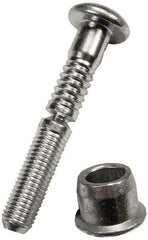 HUCK - Button Head Steel Lockbolt Blind Rivet - 1/4" to 3/8" Grip, 1/2" Head Diam, 1/4" Body Diam - Exact Tool & Supply