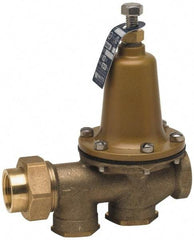 Watts - 300 Max psi Water Pressure Reducing Valve - 1-1/2" FPT Union x FPT Connection, 25 to 75 psi Reduced Pressure Range - Exact Tool & Supply