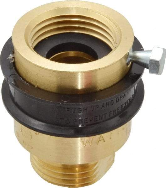 Watts - 3/4" Pipe, 125 Max psi, Brass, Hose Connection Vacuum Breaker - EPDM Seal, Stainless Steel Spring, FIP X Hose End Connections - Exact Tool & Supply