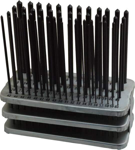 Value Collection - 60 Piece, Transfer Punch Set - Round Shank - Exact Tool & Supply