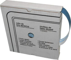 Value Collection - 1-1/2" x 50 Yd 120 Grit Aluminum Oxide Cloth Roll - Fine Grade, J Weighted Backing - Exact Tool & Supply