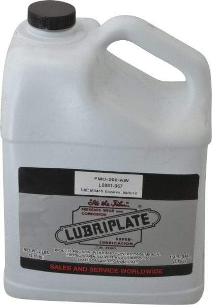 Lubriplate - 1 Gal Bottle Mineral Multi-Purpose Oil - SAE 10, ISO 46, 47 cSt at 40°C & 7 cSt at 100°C, Food Grade - Exact Tool & Supply