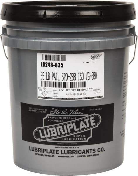 Lubriplate - 5 Gal Pail, Mineral Gear Oil - 184 SUS Viscosity at 210°F, 3314 SUS Viscosity at 100°F, ISO 680 - Exact Tool & Supply