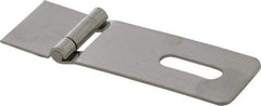 Made in USA - 1-1/2" Long x 4.54" Wide, Hasp - Stainless Steel - Exact Tool & Supply