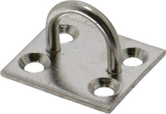 Made in USA - 0.625" High x 1" Wide x 113" Long Hasp Staple - 302/304 Stainless Steel, 0.072" Thick - Exact Tool & Supply