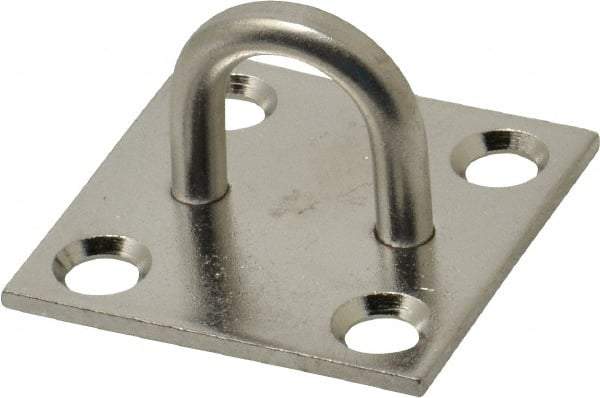 Value Collection - 0.813" High x 1.5" Wide x 1.5" Long Hasp Staple - 302/304 Stainless Steel, 0.075" Thick - Exact Tool & Supply