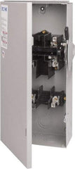 Eaton Cutler-Hammer - 100 Amp, 240 VAC, 2 Pole Fused Safety Switch - NEMA 3R, 3 Phase, 7-1/2 to 15 hp at 240 VAC (Single Phase), 15 to 30 hp at 240 VAC (Triple Phase), DPST Contact Form - Exact Tool & Supply