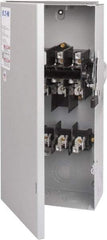 Eaton Cutler-Hammer - 100 Amp, 240 VAC, 3 Pole Fused Safety Switch - NEMA 3R, 3 Phase, 7-1/2 to 15 hp at 240 VAC (Single Phase), 15 to 30 hp at 240 VAC (Triple Phase), 3PST Contact Form - Exact Tool & Supply