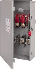 Eaton Cutler-Hammer - 200 Amp, 250 VDC, 480-600 VAC, 3 Pole Fused Safety Switch - NEMA 3R, 3 Phase, 50 hp at 480/600 VAC (Single Phase), 125 hp at 480 VAC, 150 hp at 600 VAC (Triple Phase), 3PST Contact Form - Exact Tool & Supply