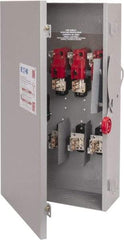 Eaton Cutler-Hammer - 200 Amp, 250 VDC, 480-600 VAC, 3 Pole Fused Safety Switch - NEMA 1, 1 Phase, 50 hp at 480/600 VAC (Single Phase), 125 hp at 480 VAC, 150 hp at 600 VAC (Triple Phase), 3PST Contact Form - Exact Tool & Supply