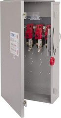 Eaton Cutler-Hammer - 200 Amp, 250 VDC, 480-600 VAC, 3 Pole Nonfused Safety Switch - NEMA 3R, 3 Phase, 50 hp at 480/600 VAC (Single Phase), 125 hp at 480 VAC, 150 hp at 600 VAC (Triple Phase), 3PST Contact Form - Exact Tool & Supply