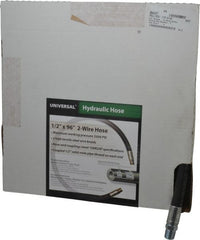 Made in USA - 1/2 Inch Inside x 55/64 Inch Outside Diameter, 4,000 psi Working Pressure, Hydraulic Hose - Exact Tool & Supply