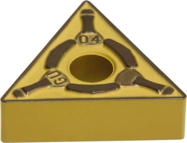 Sumitomo - TNMG432 EGU Grade AC630M Carbide Turning Insert - Al2O3 Finish, 60° Triangle, 1/2" Inscr Circle, 3/16" Thick, 1/32" Corner Radius - Exact Tool & Supply