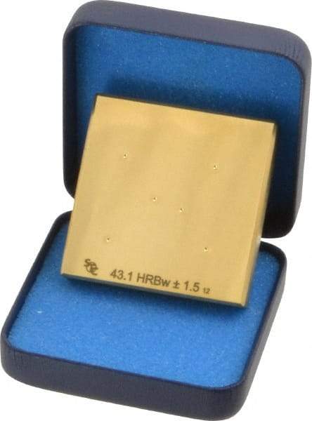 Made in USA - Rockwell B Scale, Hardness Calibration Test Block - B40 Hardness, Low Hardness Range Description, 2 Piece - Exact Tool & Supply