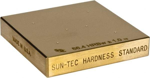 Made in USA - Rockwell A Scale, Hardness Calibration Test Block - A60 Hardness, Low Hardness Range Description, 2 Piece - Exact Tool & Supply