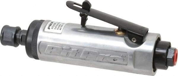 Pit-Pro - 1/4" Collet, Straight Handle, Straight Air Die Grinder - 20,000 RPM, Rear Exhaust, 0.5 hp, 4 CFM, 1/4" Inlet - Exact Tool & Supply