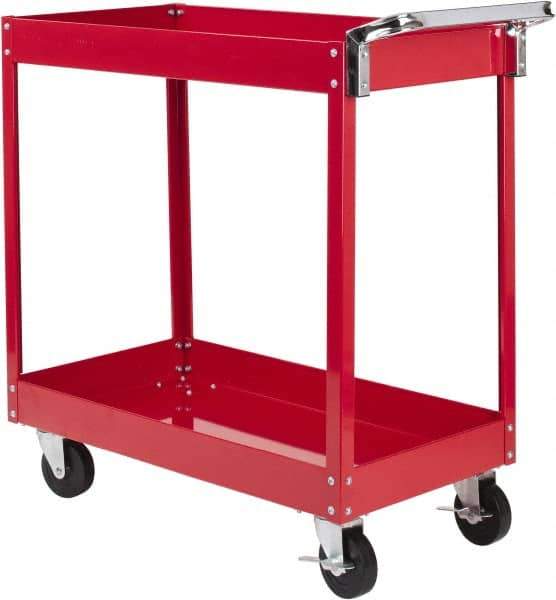 Sunex Tools - 350 Lb Capacity, 17" Wide x 34" Long x 33" High Service Cart - 2 Shelf, Steel - Exact Tool & Supply